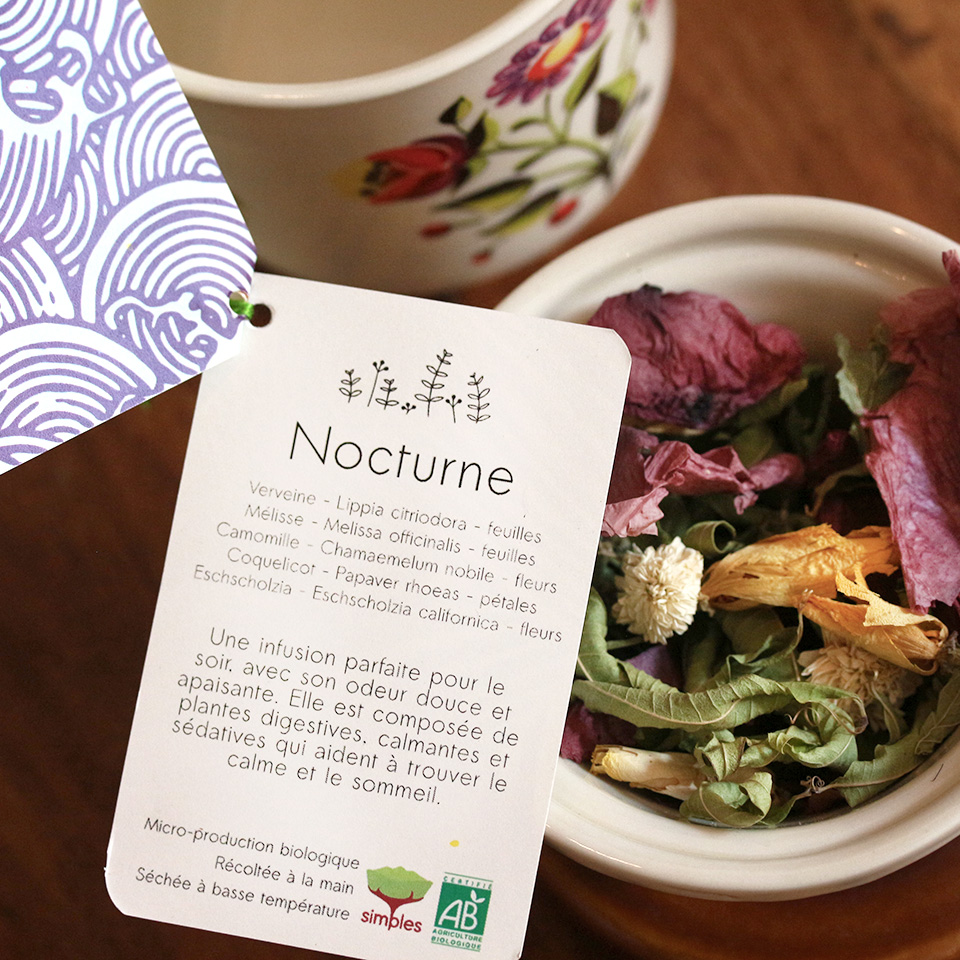 Coffret tisanière n°4 - Bouquet bleu, rose et jaune – Image 3