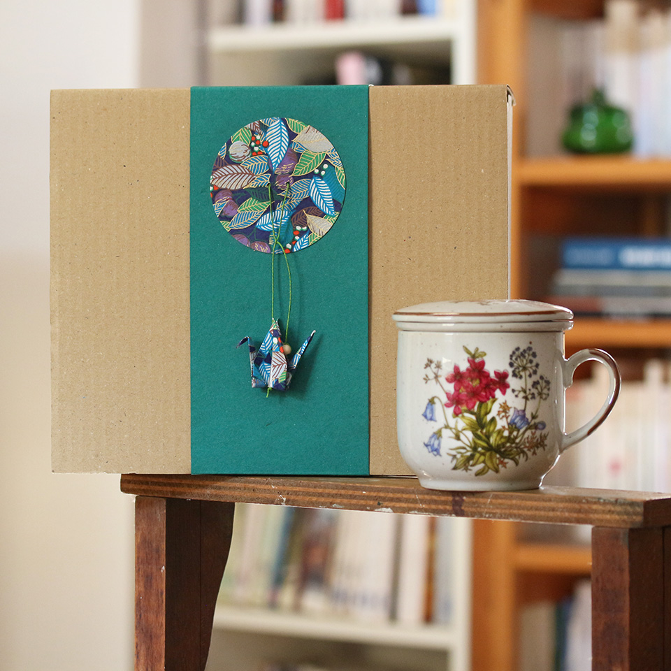 Coffret tisanière n°2 - Bouquet rose et bleu