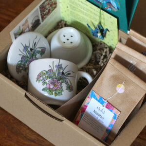 Coffret tisanière n°3 - Bouquet rose et mauve