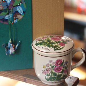 Coffret tisanière n°5 - Bouquet vert et rose