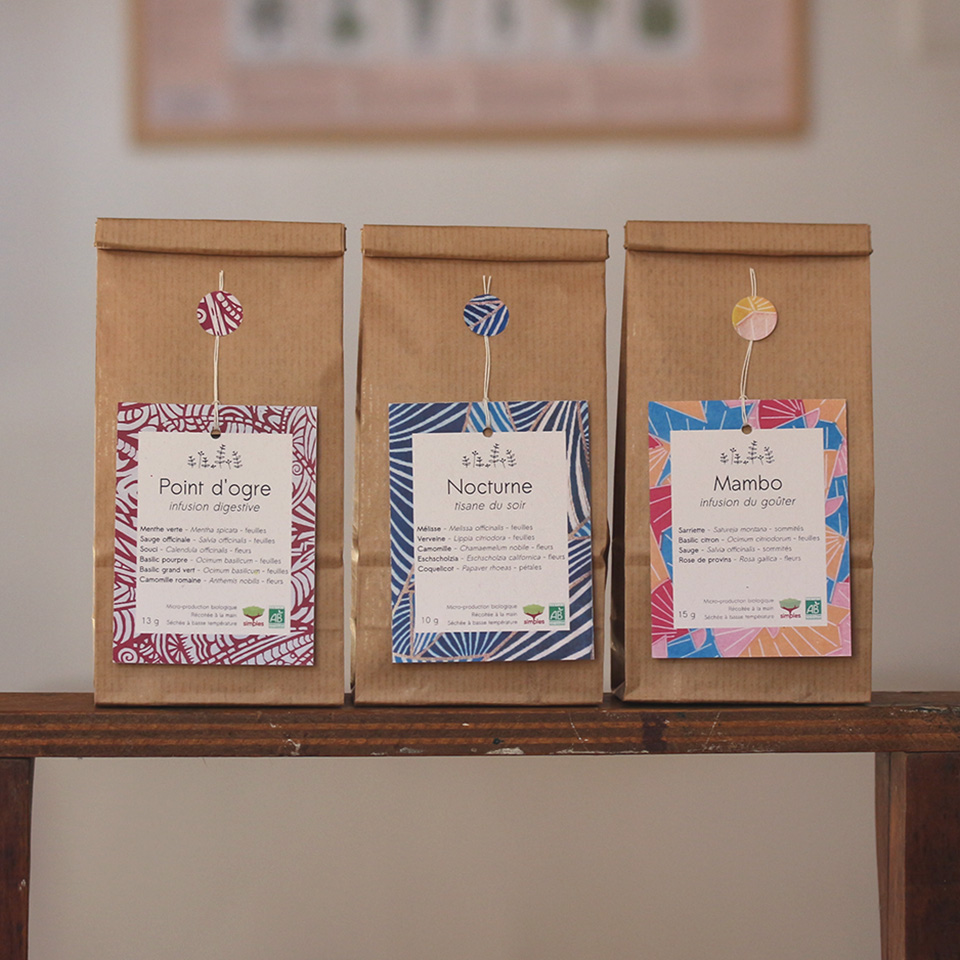 Coffret tisanière n°4 - Bouquet bleu, rose et jaune – Image 6